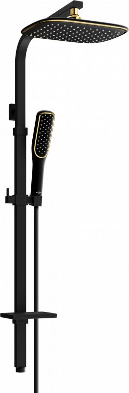 Zestaw prysznicowy Mexen Mexen Q49 kolumna prysznicowa czarna/złota - 798494995-75