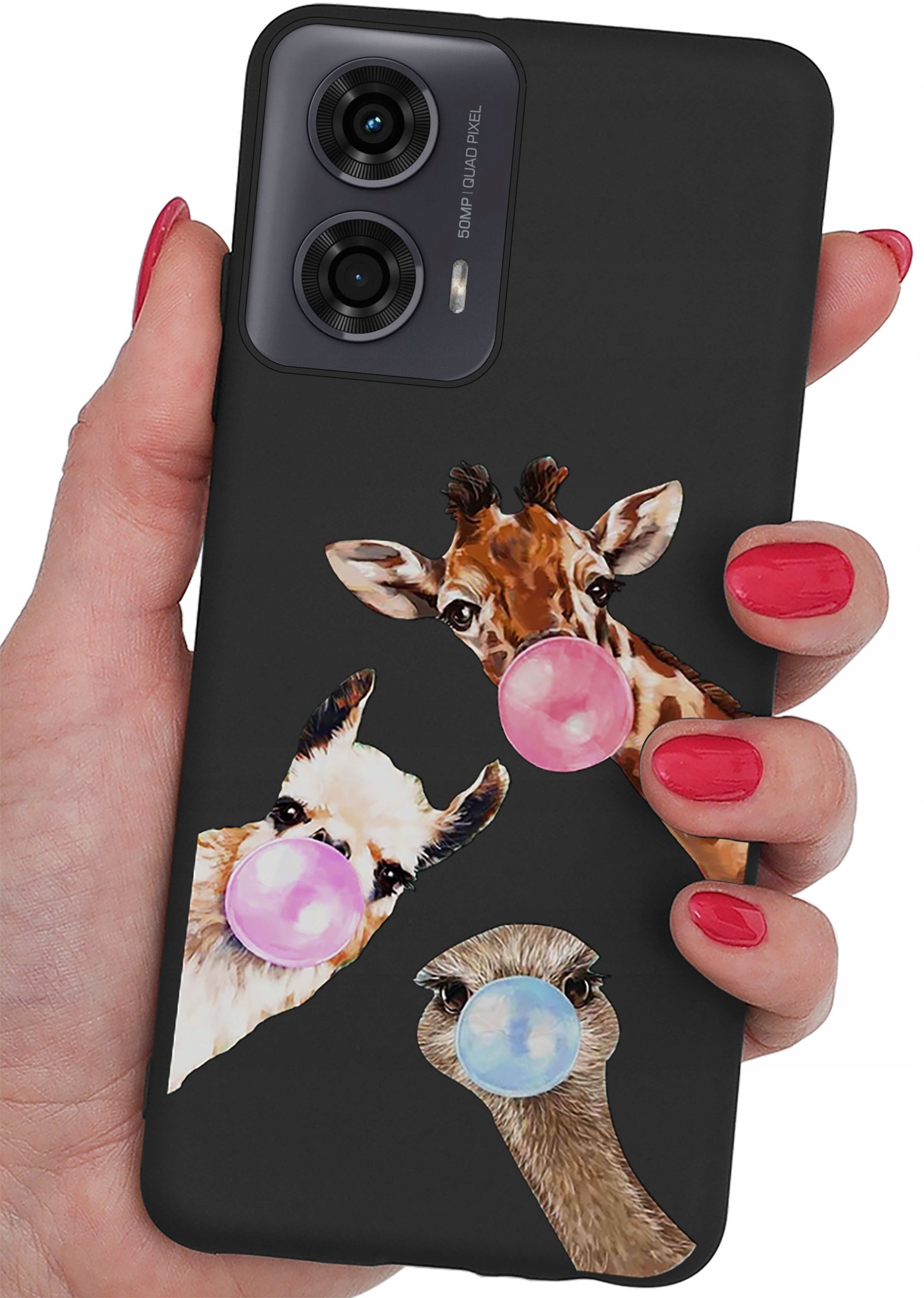 Etui do Motorola Moto G24 | G24 POWER | G04 CASE WZORY MATT PLECKI + SZKŁO