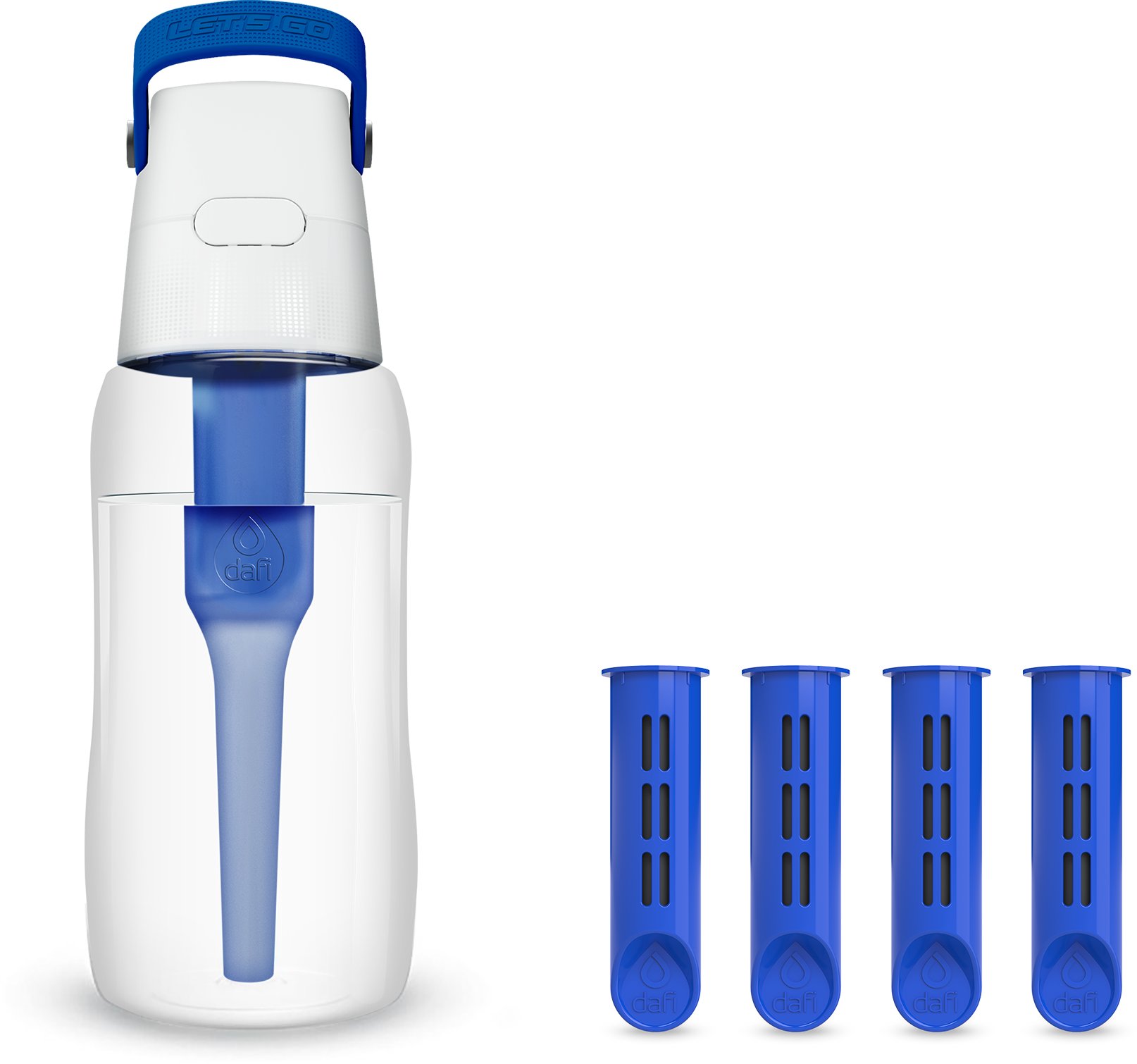 Butelka filtrująca Dafi SOLID 0,5 l szafirowa z 4 filtrami