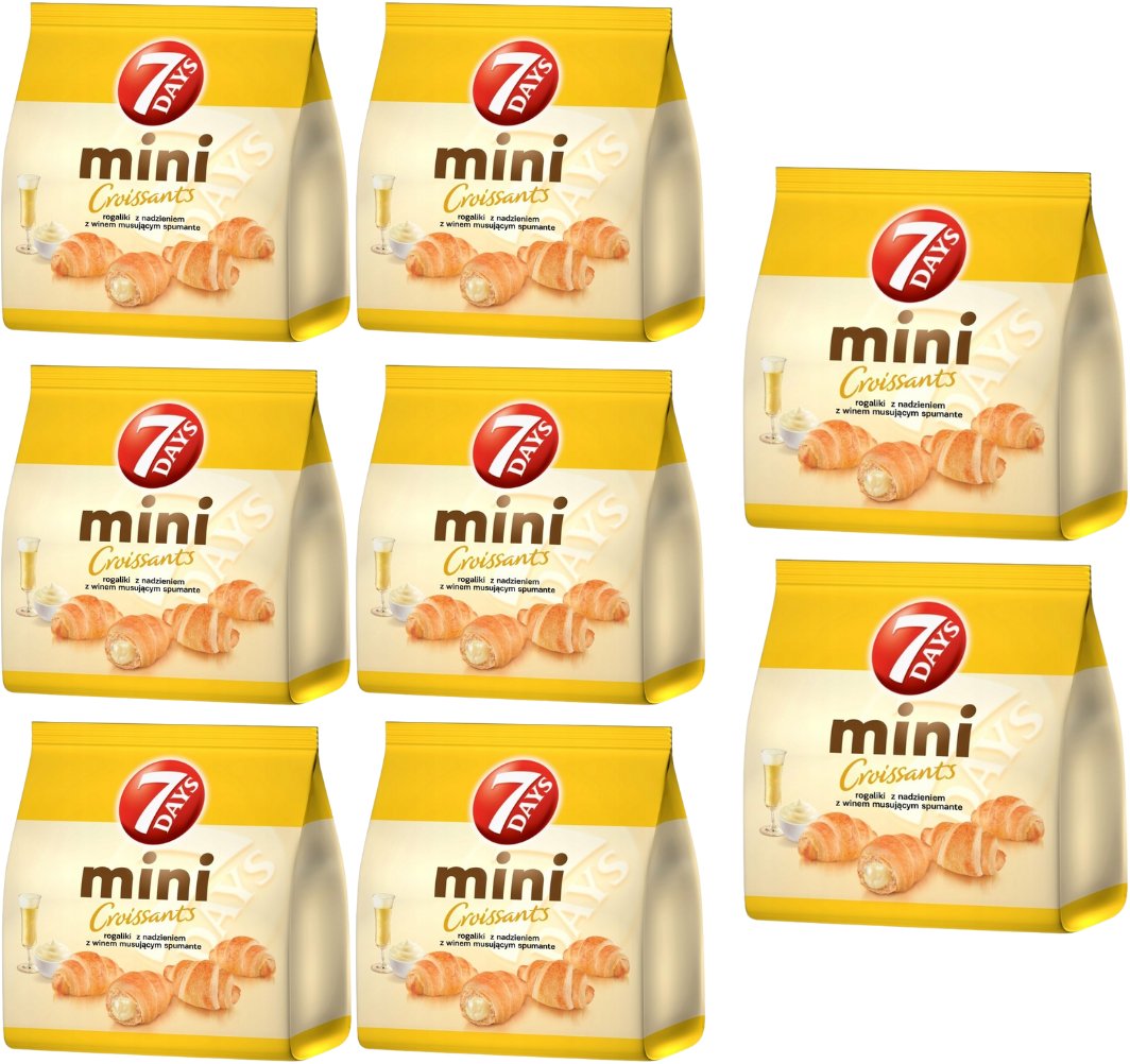7 DAYS 7 Days Mini Rogaliki z nadzieniem z musującym winem musującym 185 g x 8 sztuk