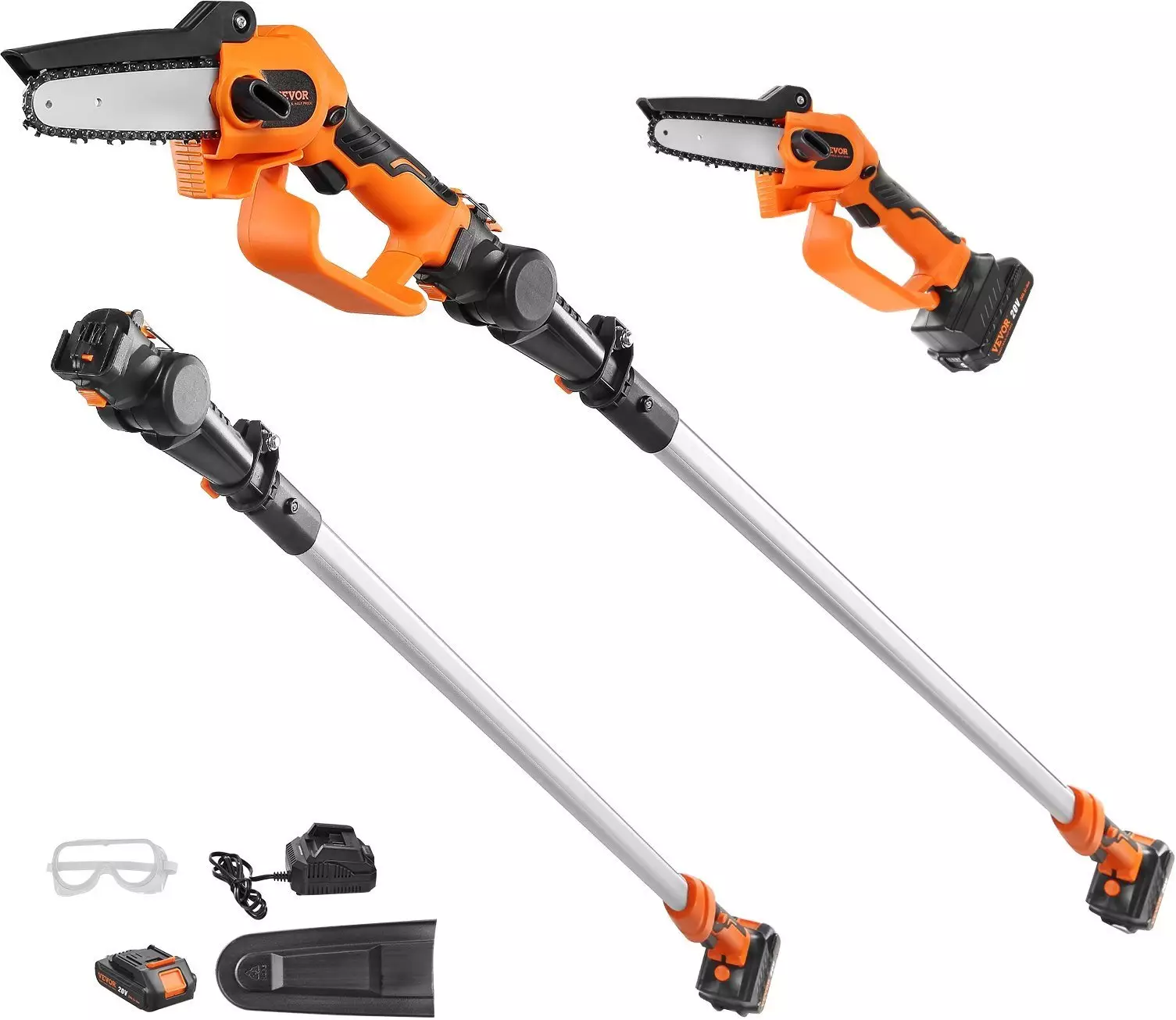 Piła łańcuchowa akumulatorowa gałęziówka + wysięgnik regulowany 2,43 m