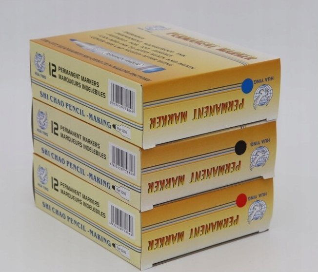 Rosfix MARKER PERMANENTNY ZESTAW MARKERÓW 12 SZTUK CZARNY