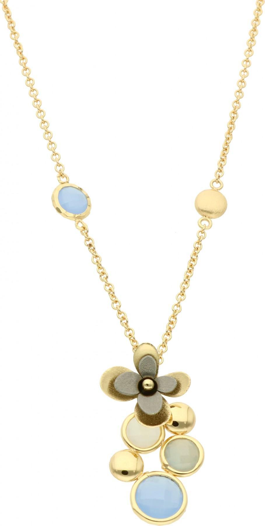 Rosanto Złoty naszyjnik z kwarcami 45 cm 585 14k