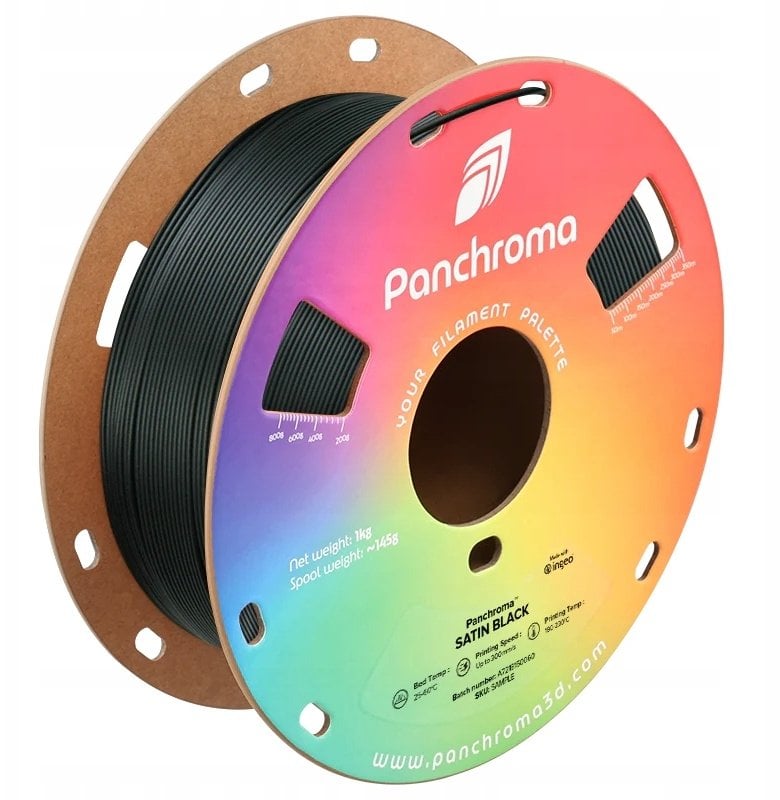 Panchroma PLA Satin 1.75mm 1kg - Satin Black