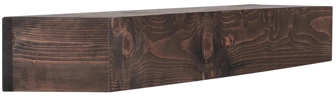 Półka kominkowa samowisząca 183 cm drewniana - rustykalna jasnobrązowa