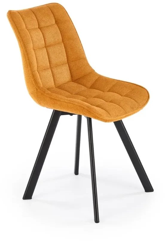 Krzesło tapicerowane K549 musztardowe HALMAR