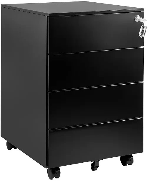 Kontenerek biurowy XD-040-4 czarny UNIQUE