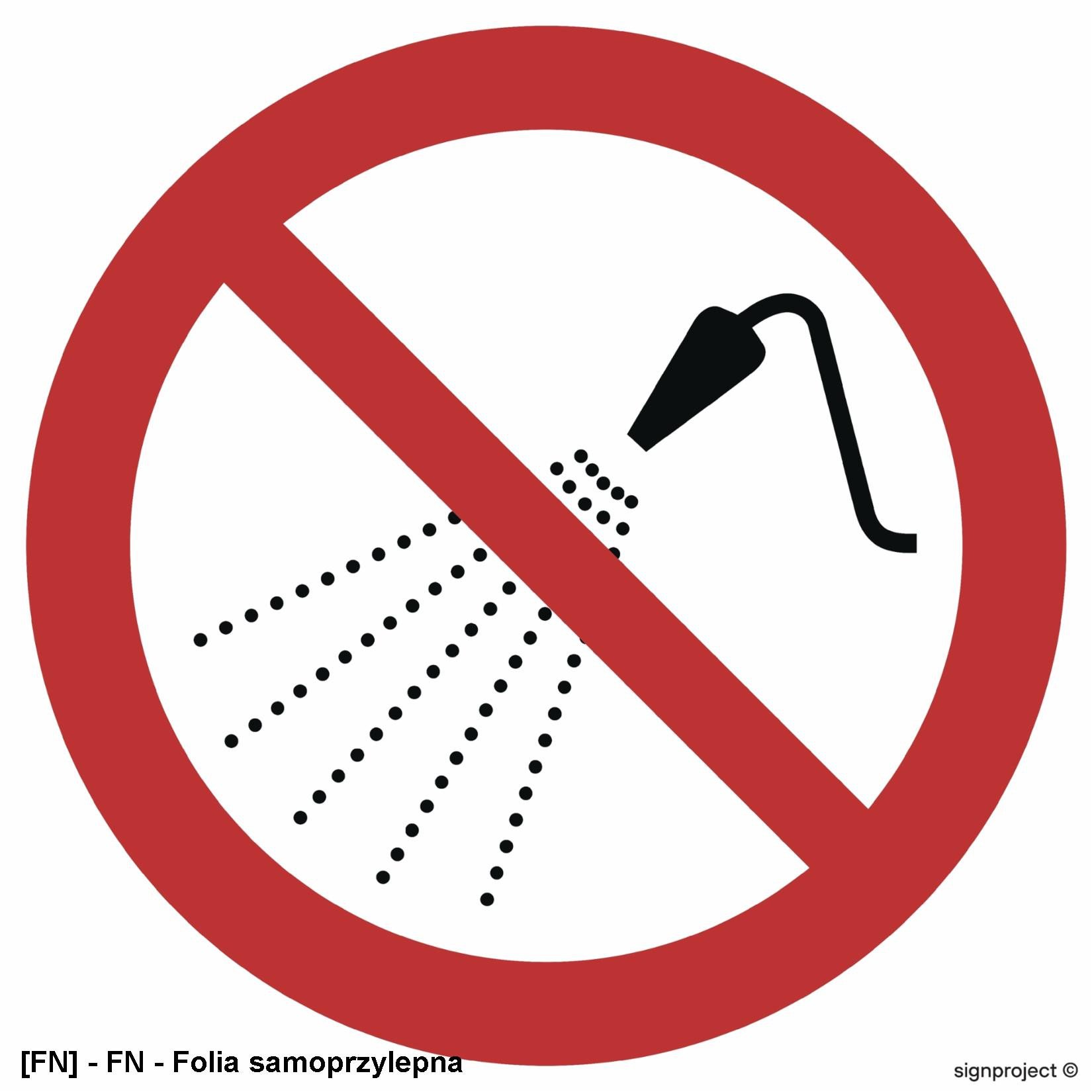 GA016 - Zakaz spryskiwania wodą 100x100