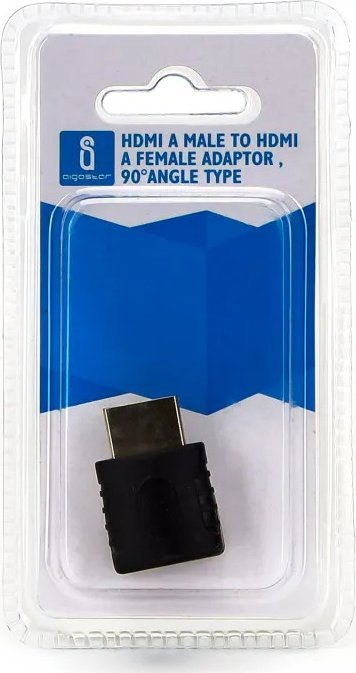 Adapter AV Aigostar Adapter HDMI męski na żeński 90deg; czarny Adapter HDMI męski na żeński 90deg; czarny