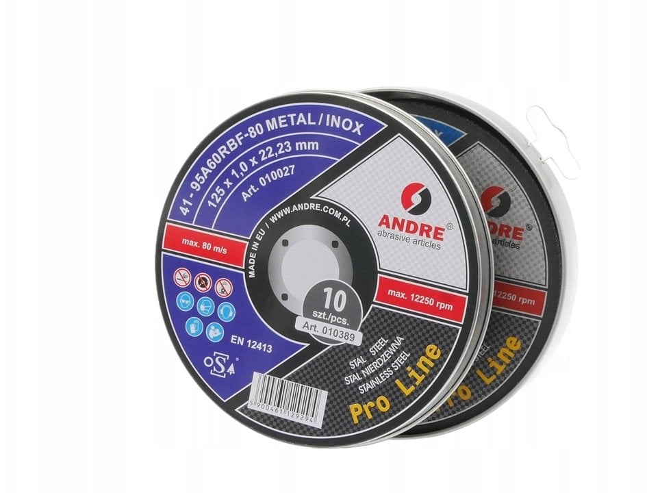 Andre Tarcza do metalu 125 x 1,0mm Metal/Inox PRO LINE 95A60RBF PUSZKA /10szt.