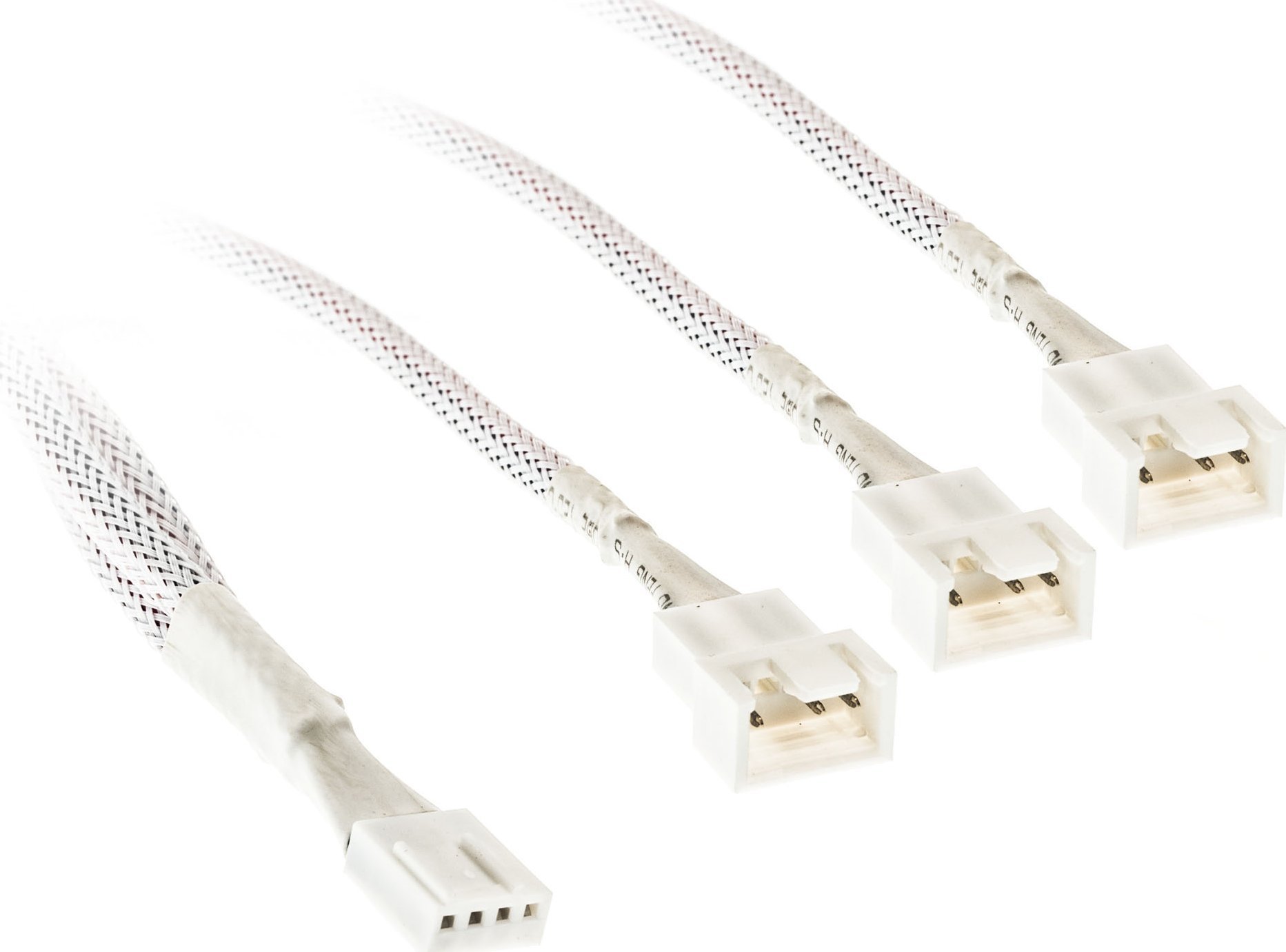 Kolink 1-2 PWM Lüfter Splitterkabel - 35cm, geflochten, weiß