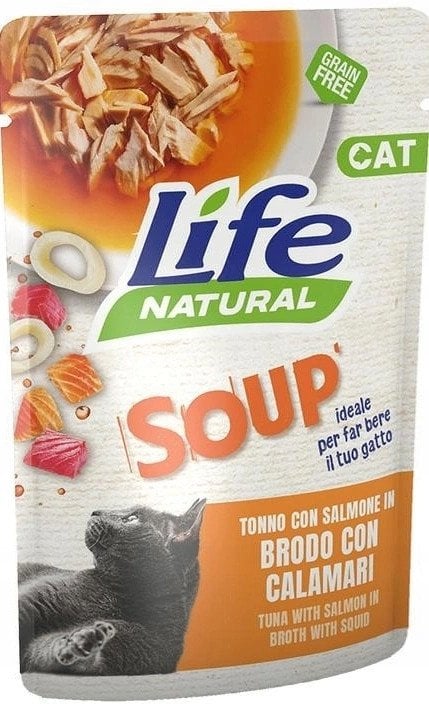 LIFE CAT SOUP 60g TUNA + SALMON IN SQUID BROTH /30