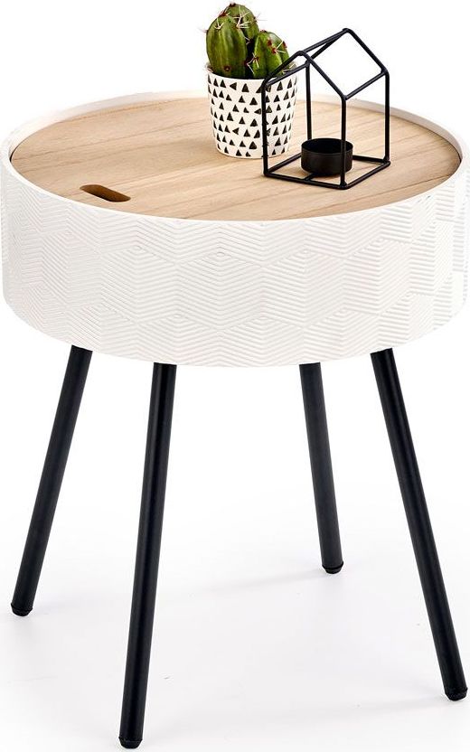 Elior Stolik kawowy ze schowkiem Simone - Biały