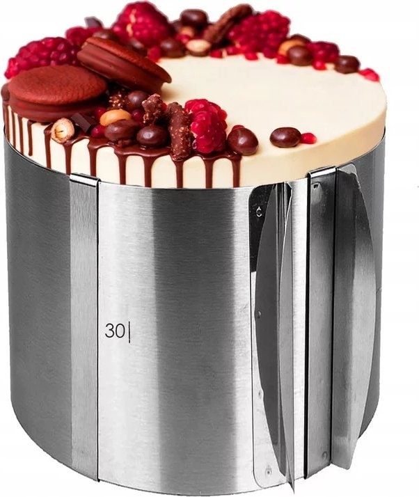 SHOPUJ.PL RANT DO TORTÓW - OKRĄGŁA TORTOWNICA REGULOWANA OD 16 CM DO 30 CM