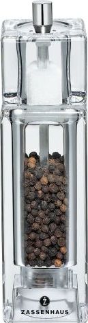 Młynek do przypraw Zassenhaus Młynek Zassenhaus Solingen do pieprzu z solniczką, 16 cm, prostokątny