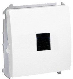 Kontakt-Simon Gniazdo telefoniczne pojedyncze BASIC MODUŁ RJ11 białe - BMTU.01/11
