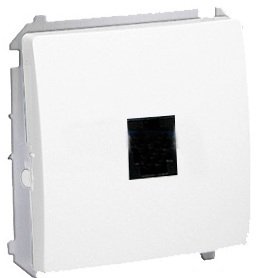 Kontakt-Simon Gniazdo telefoniczne pojedyncze BASIC MODUŁ RJ11 białe - BMTU.01/11