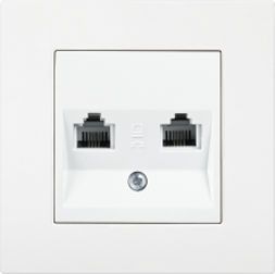 Viko KARRE Gniazdo teleinformatyczne RJ11/RJ45 kat 5e białe (90963635)
