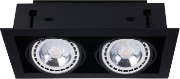 Nowodvorski Plafon Nowodvorski Downlight 9570 II lampa sufitowa oprawa spot 2X75W GU10 ES111 czarny