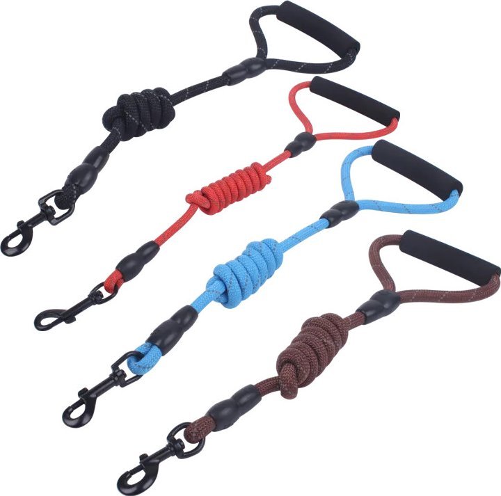 Nobleza Krótka smycz w czterech kolorach Plus reflective wire round rope