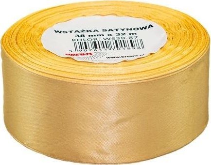 Wstążka satynowa złota 38mmx32m