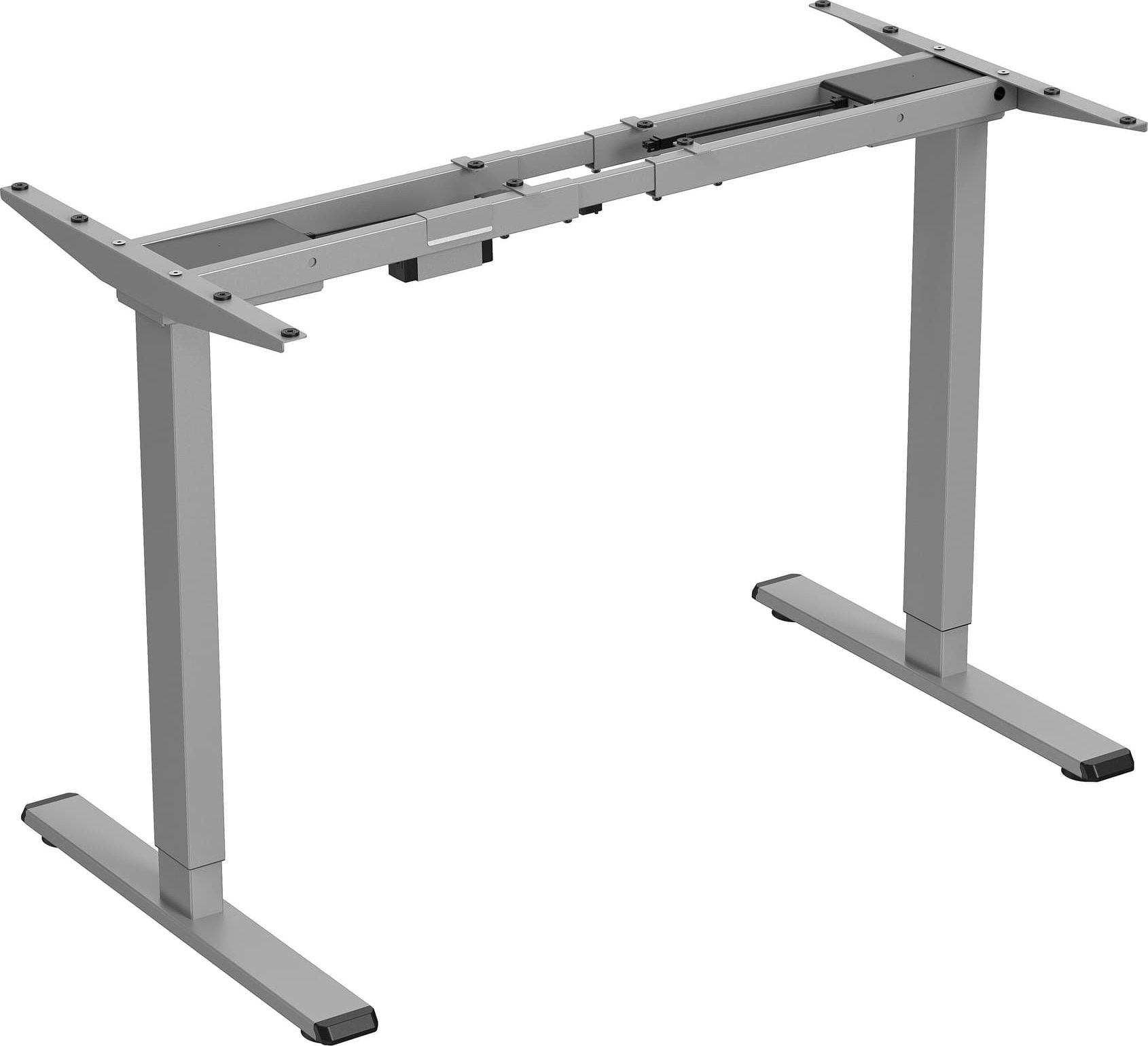 Powerton Stelaż / podstawa biurka, elektycznie regulowany, regulacja rozstawu 500mm, system antykolizyjny, szary, 100 kg nośność, Powerton