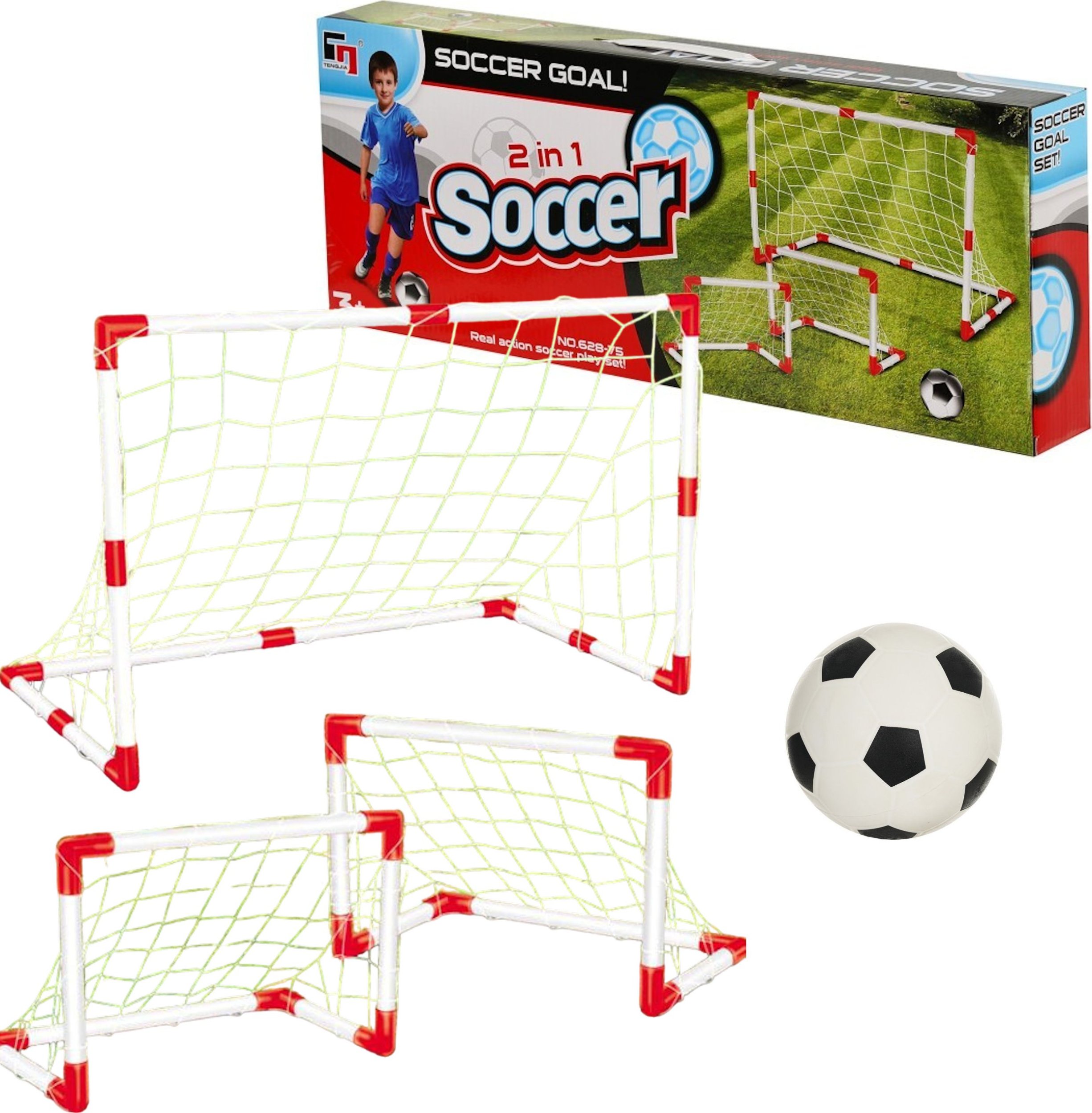 Coil Coil bramka piłkarska do piłka nożna zestaw dla dzieci 2w1 + pompka i piłka