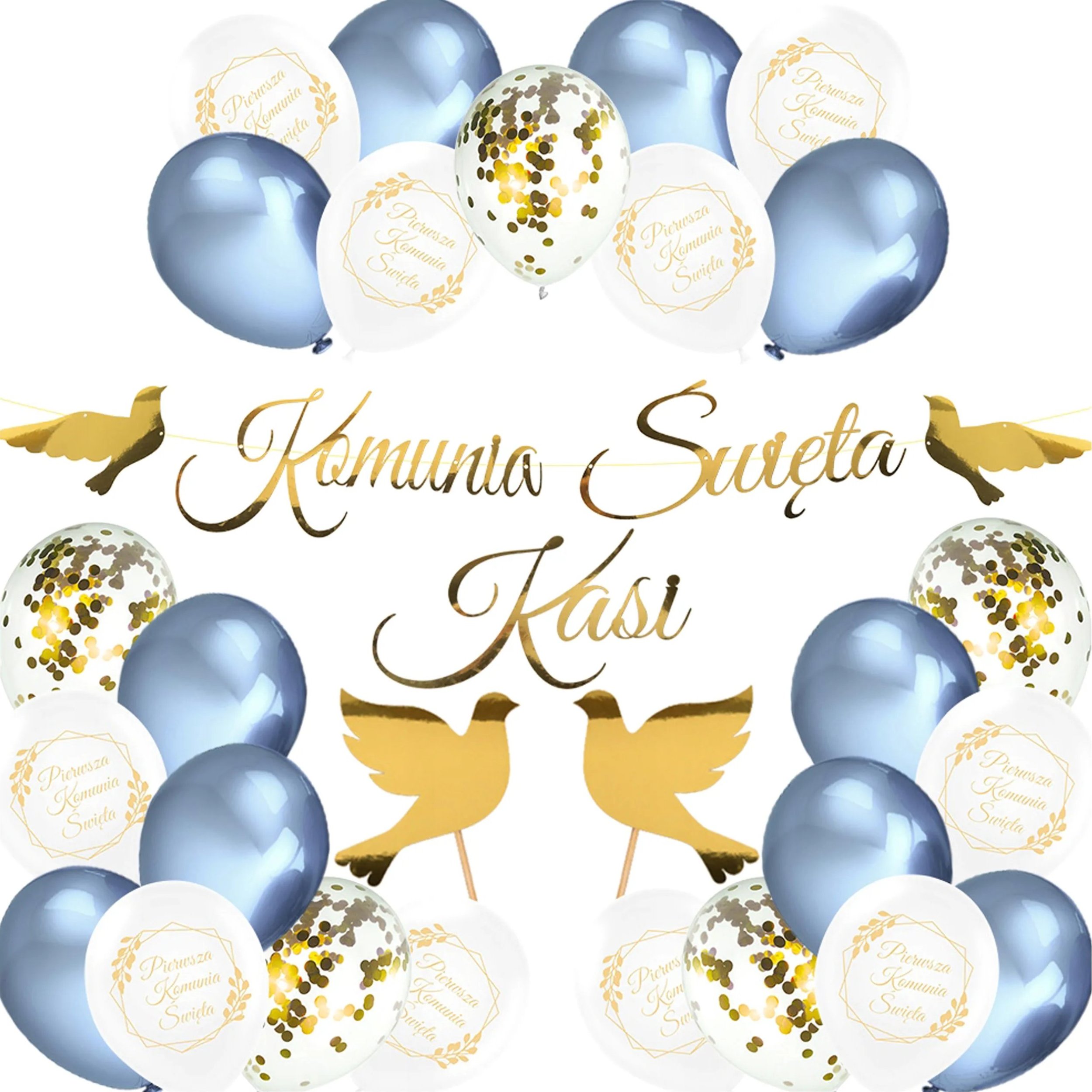 Komunia Święta Zestaw Komunijne Dekoracje Balonowe