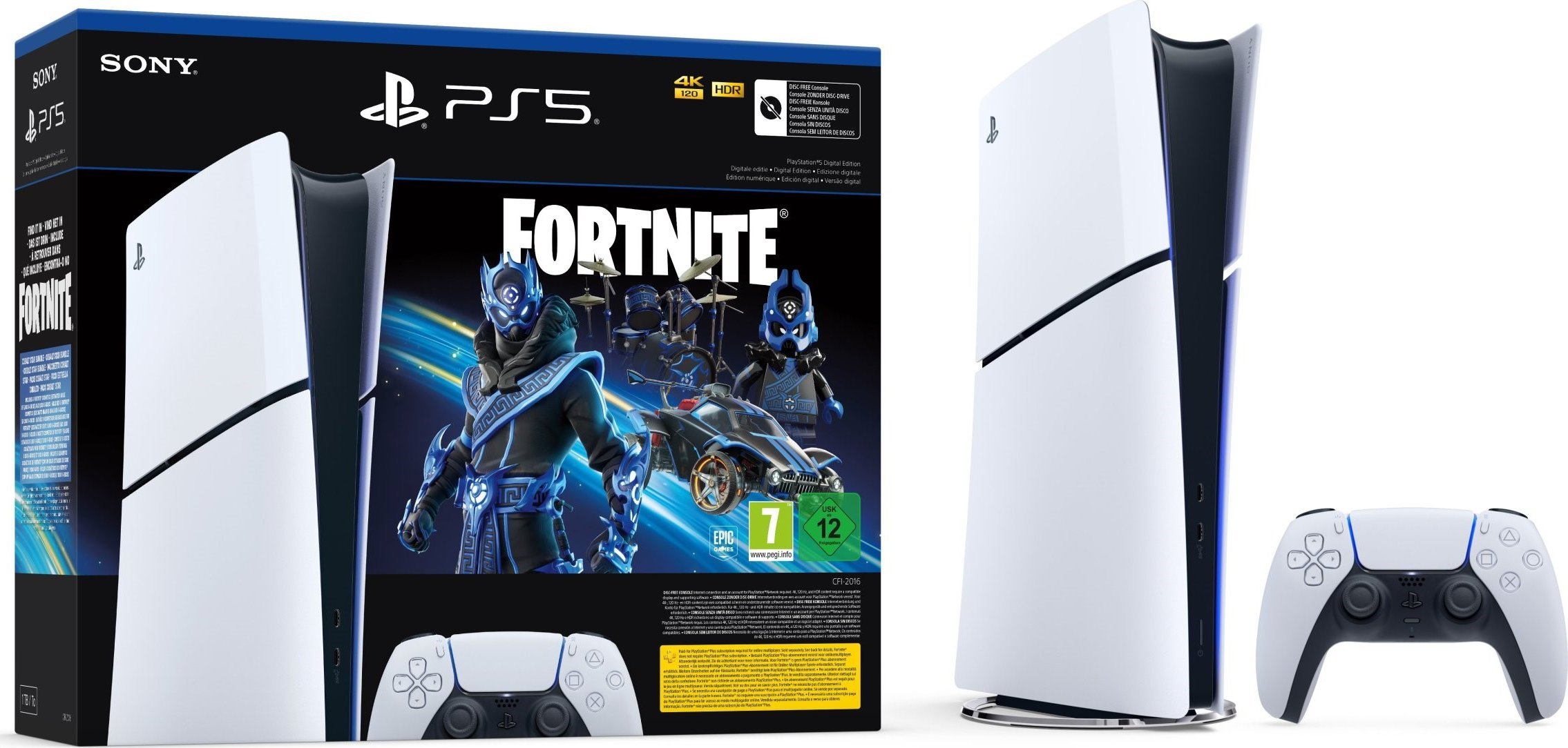 Sony PlayStation 5 Digital Slim Fortnite Cobalt Star