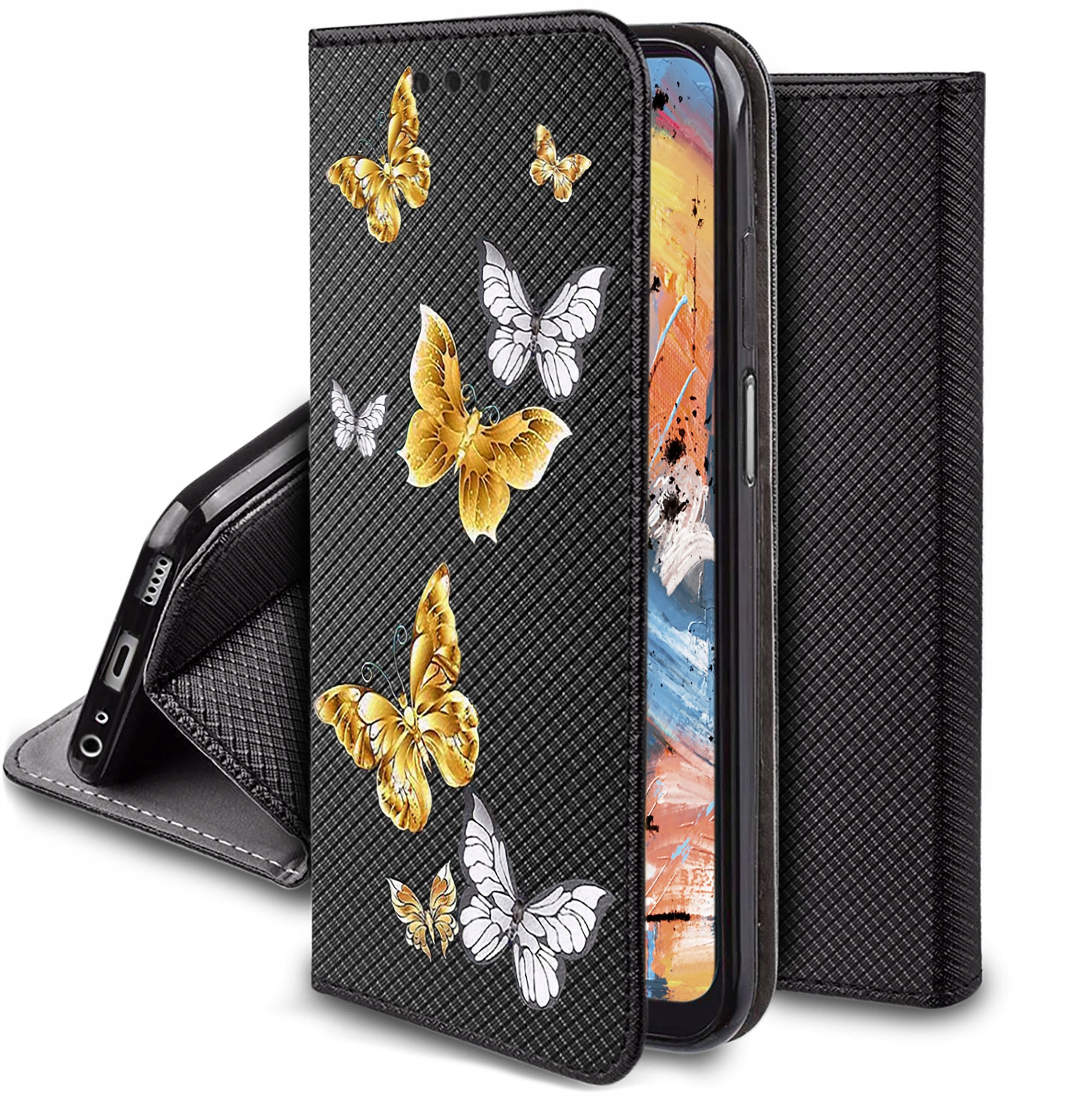Etui do Tecno Pova 5 Pro MAGNET WZORY CASE PORTFEL + SZKŁO OCHRONNE 9H