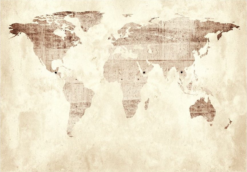 DecoNest Fototapeta - Drogocenna mapa - 250X175