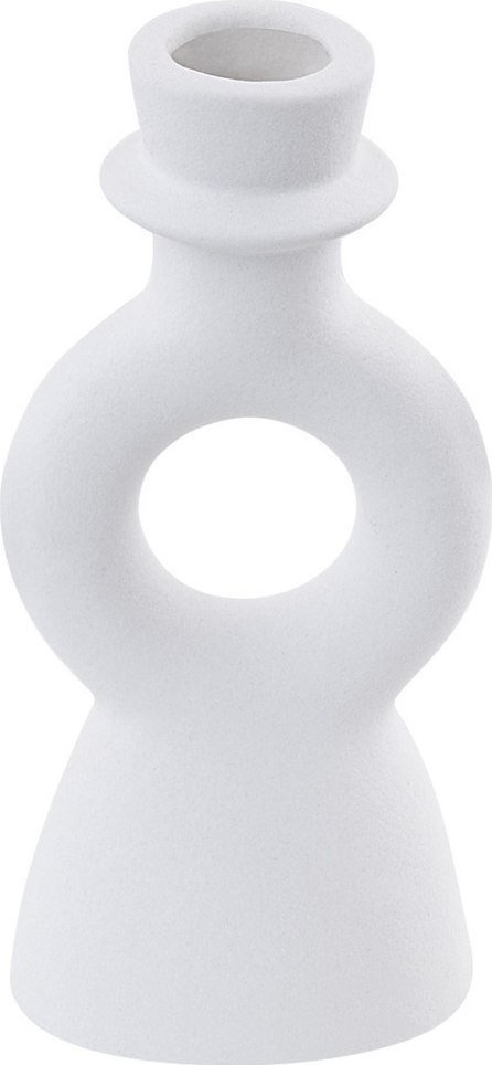 Beliani Świecznik ceramiczny biały SPARTA