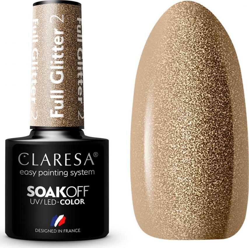 Claresa CLARESA Lakier hybrydowy FULL GLITTER 2 -5g