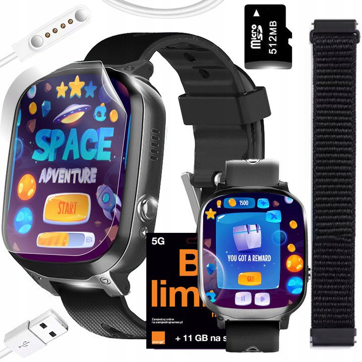 Smartwatch Zegarek Dla Dzieci SIM Aparat Telefon Gry Muzyka Rozmowy Bajki