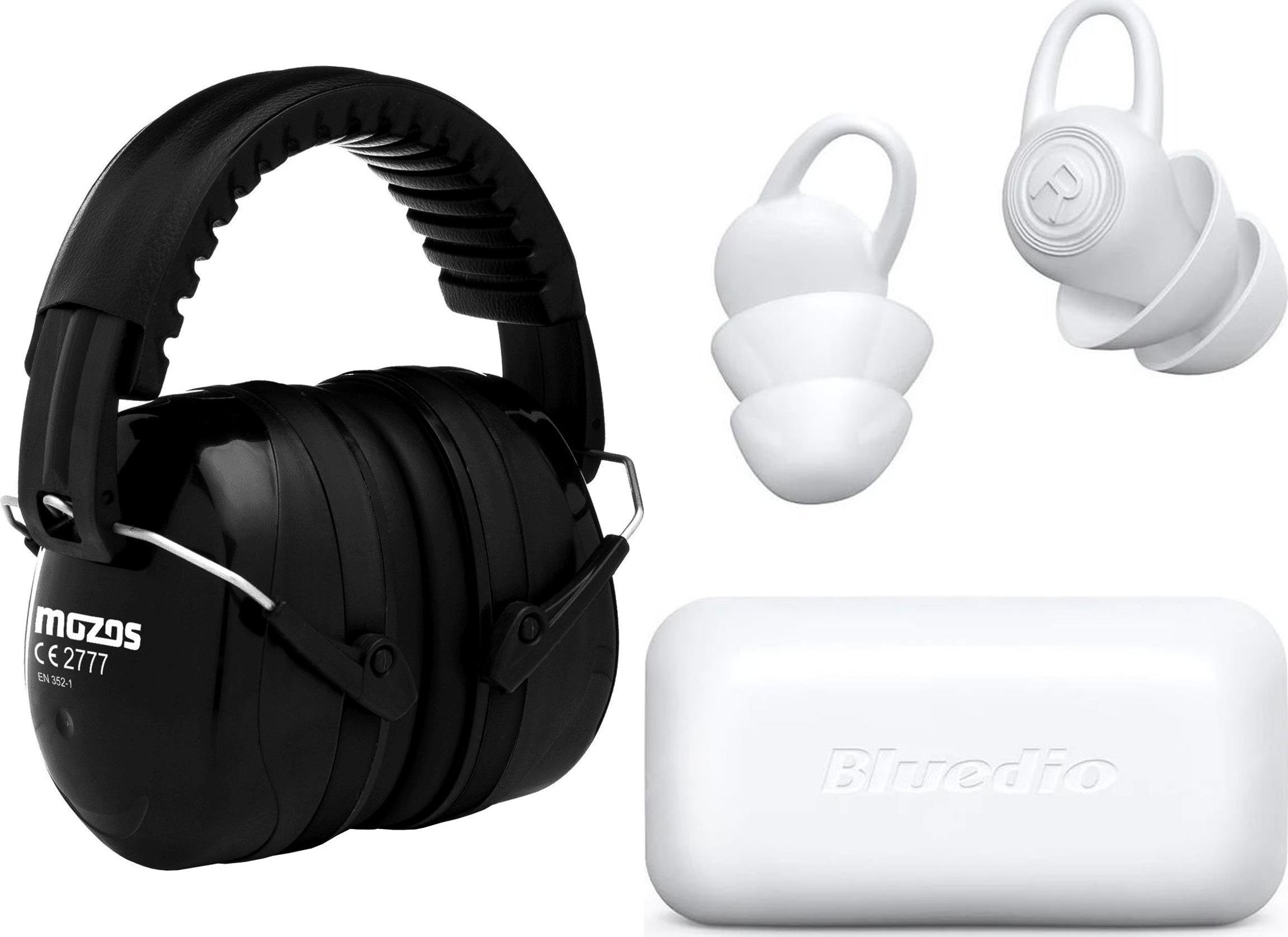 Mozos Mozos słuchawki tłumiące dla dorosłych (M5002B) + Zatyczki do uszu Bluedio Ne