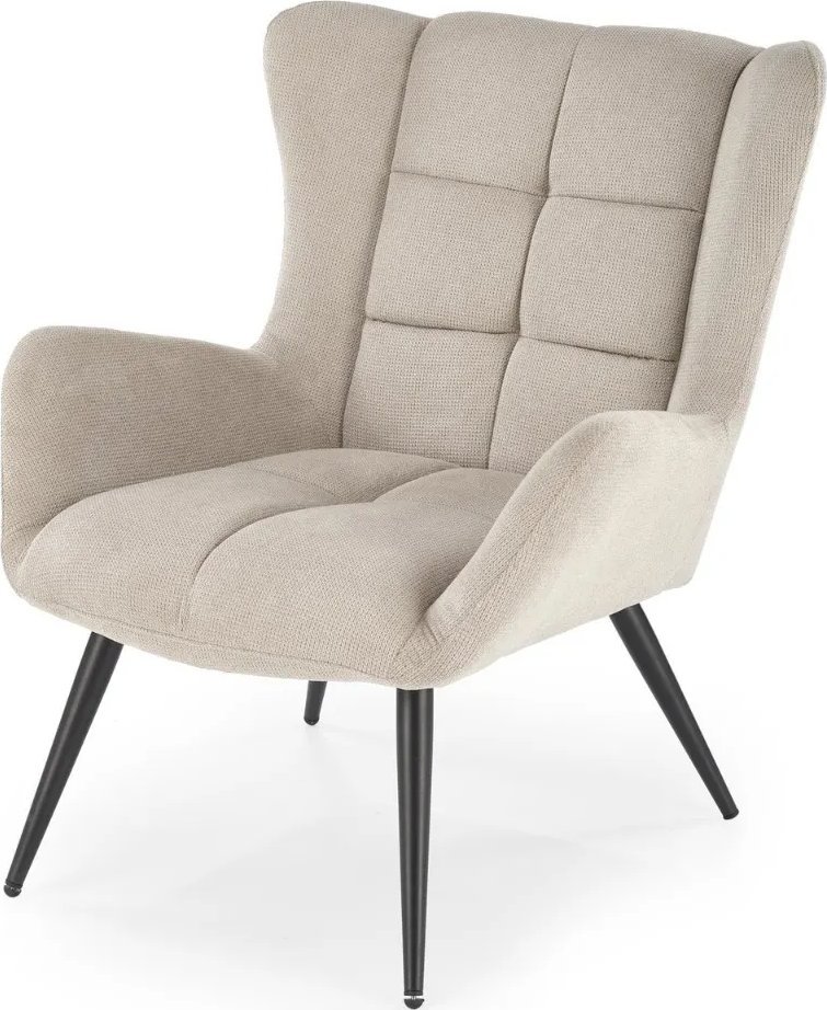 Fotel tapicerowany BYRON beżowy HALMAR