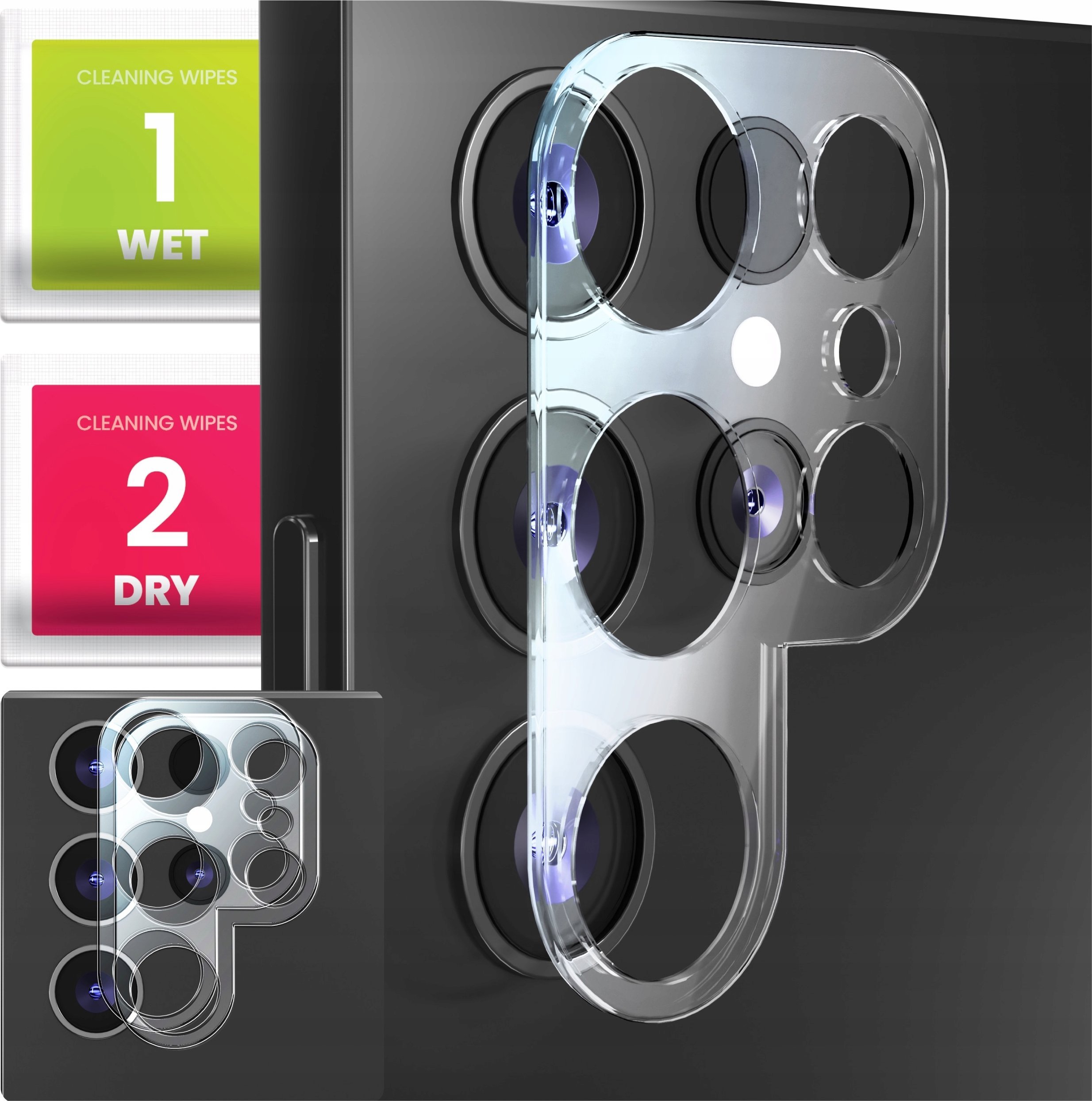 2-PAK Szkło Na Aparat Do Samsung Galaxy S24 Ultra (Hartowane, Ochronne, 9H)