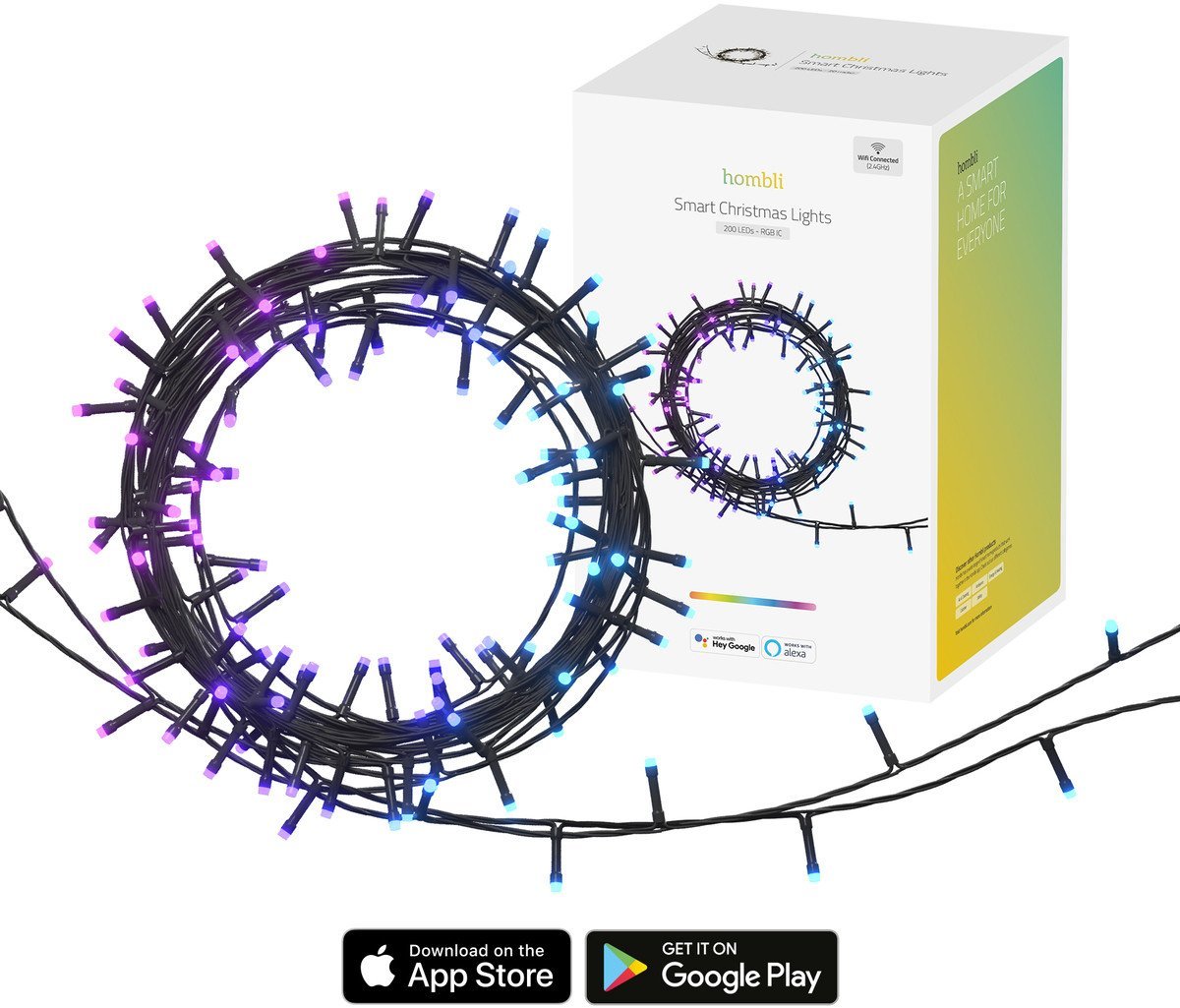 Hombli smartes Weihnachtslicht RGB - Doppelpack