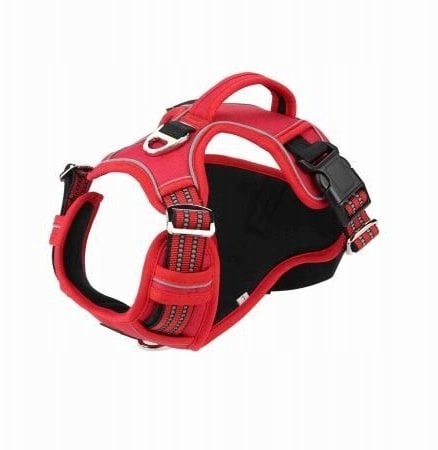 Barry King Szelki dla psa czerwone materiał Oxford S ob.szyi 36-50cm/ob.klatki 36-63cm