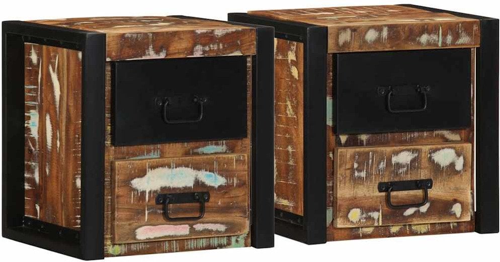 vidaXL Szafki nocne 2 szt. Wielokolorowe 40x35x40 cm