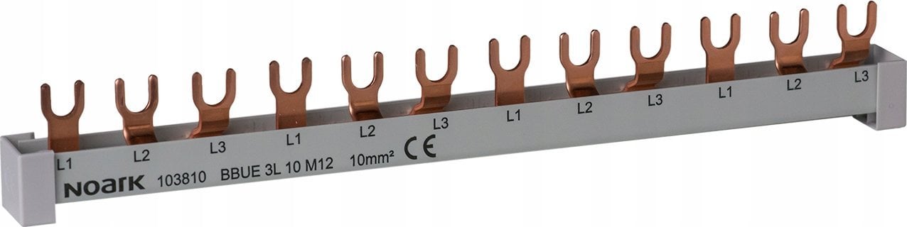 Noark Szyna łączeniowa, 1-Fazowa, 10mm2, 63A, 12 Modułów
