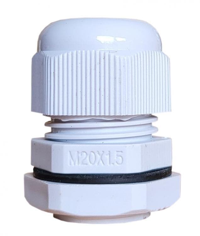 Dławnica kablowa 9-14mm IP67 gwint metryczny jasnoszara M20