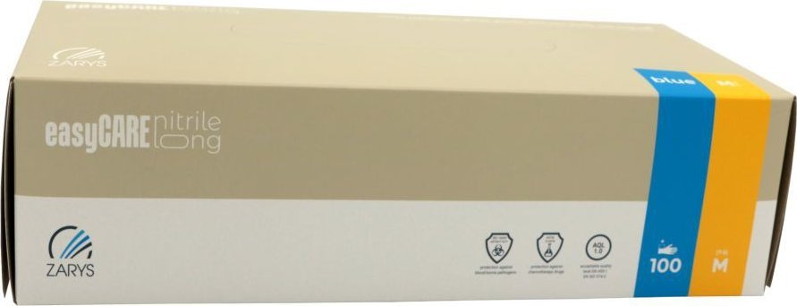 Zarys International Group Rękawice nitrylowe easyCARE LONG z przedłużonym mankietem M
