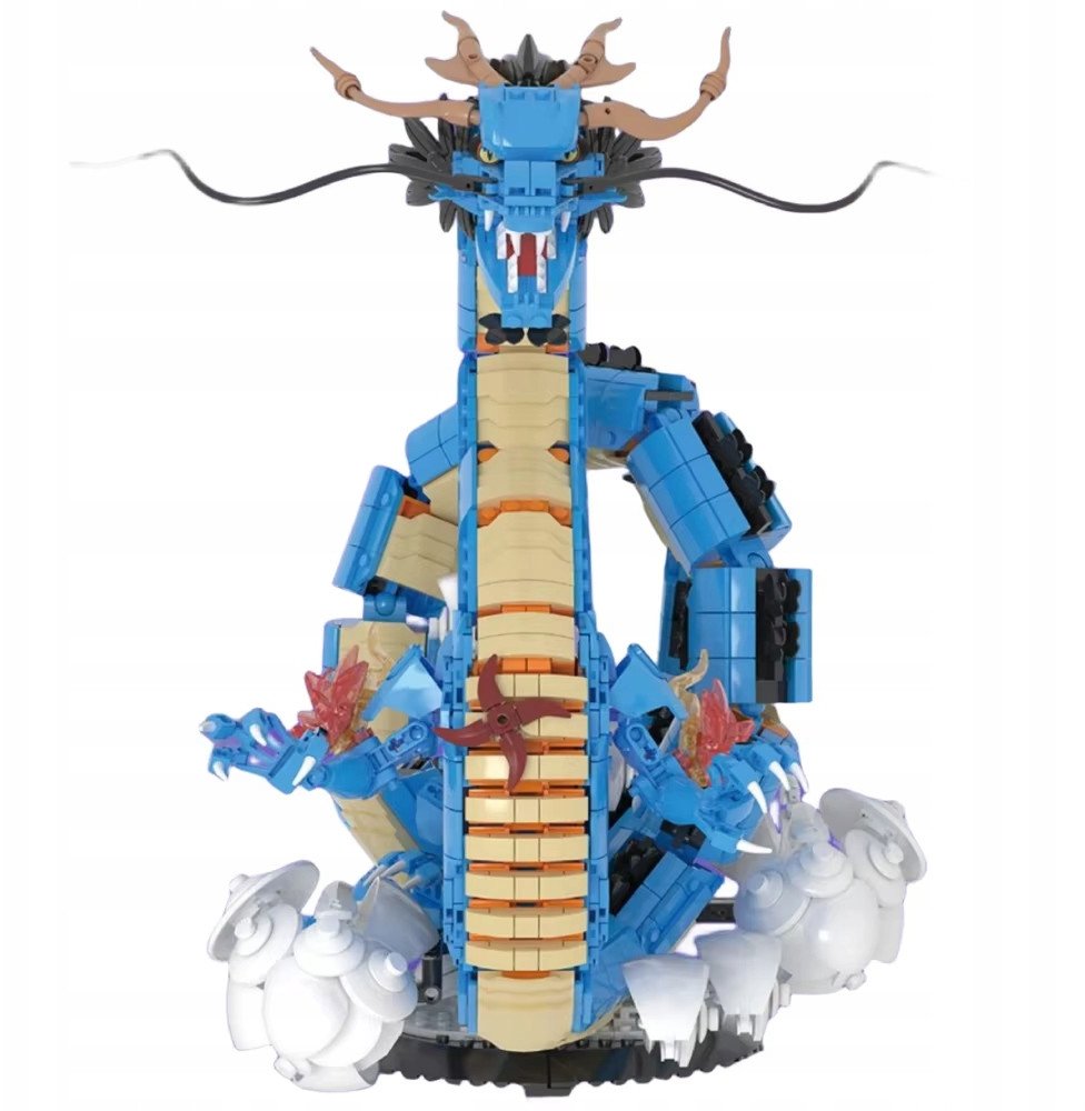 Klocki Konstrukcyjne SMOK Dragon Niebieski 1840 elementów