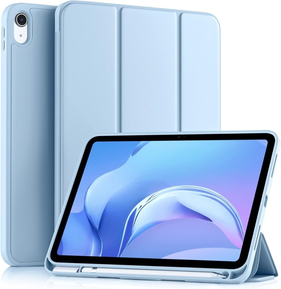 Etui z klapką Supero do Apple iPad 10.9 2022/11 2025 Smart Pencil, niebieskie