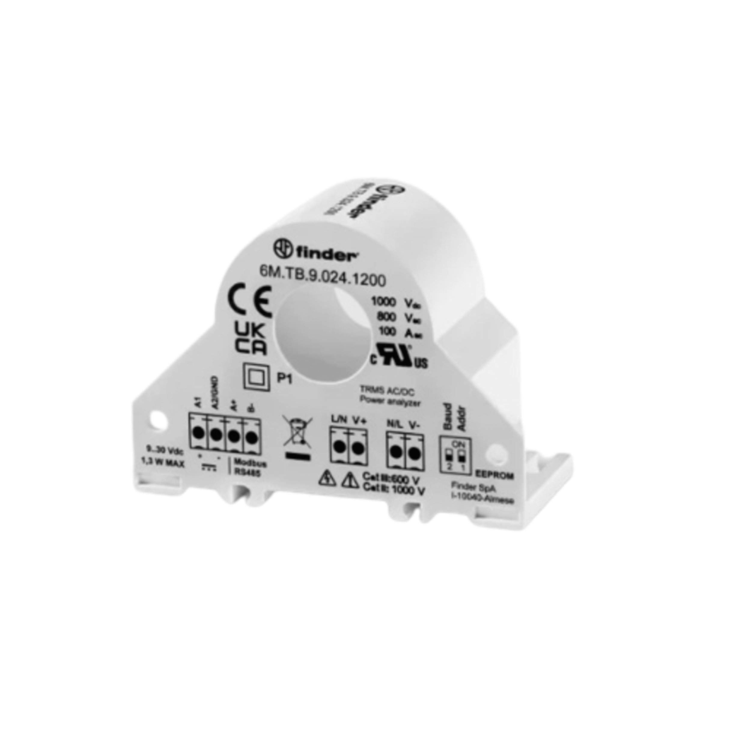 Analizator parametrów sieci mocy 100A - 800 V AC/1000 V DC Modbus RS485 6M.TB.9.024.1200