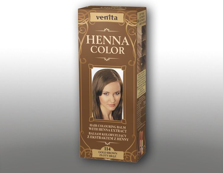 Venita Ziołowe Balsamy Henna Color 114 Złoty brąz 75ml