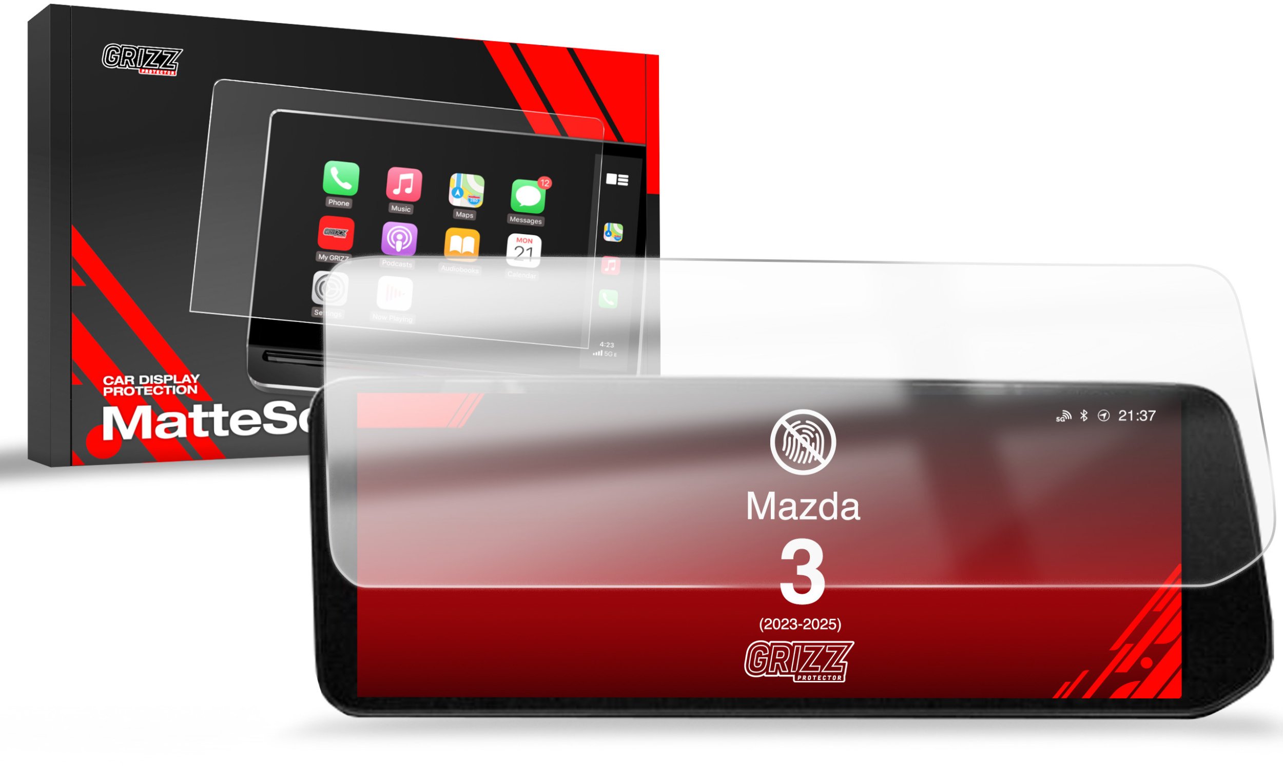 Folia matowa GrizzGlass CarDisplay Protection do Mazda 3 10,25" (2023-2025)