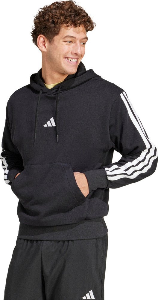 Bluza męska adidas Essentials 3-Stripes French Terry czarna JD1874 XL