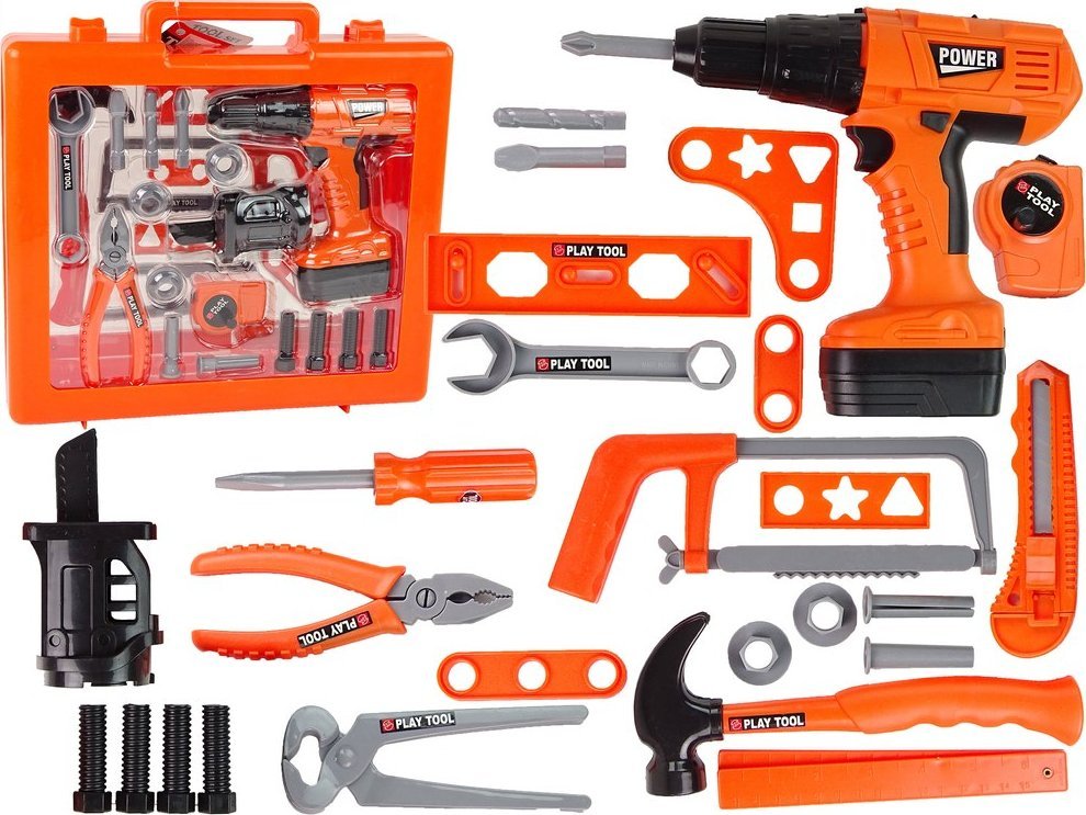 LeanToys Zestaw Majsterkowicza Wkrętarka Na Baterie Młotek Piła